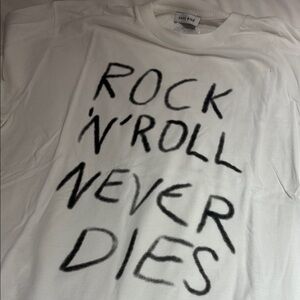 Anine Bing White and Black Rock 'N' Roll Tee